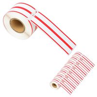 NineLeaf 8 Rolls Medium White w/Red Stripe 2-up File Folder Labels Compatible for Dymo 30276 9/16" x 3 7/16" 14mm x 87mm (260 Labels per roll) for 450 450 Duo 450 Turbo 450 Twin Turbo 4XL EL40 EL60