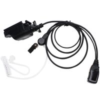 Replacement for EF Johnson 511X FBI Earpiece with Push to Talk (PTT) Microphone - Acoustic Earphone Compatible with EF Johnson 511X Radio - Headset for Security and Surveillance