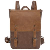 Leather Backpack for Women Men College Laptop Backpack Vintage Backpack Purse