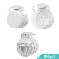 AirsFish Compatible with Google WiFi Wall Mount Hanger Bracket Holder Stand with Wall Socket, WiFi Accessories for Google WiFi Routers and Beacons Simplest Fittest Best Design (3 Pack)