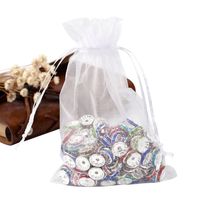 PH PandaHall 100PCS 4x6 Inches White Organza Gift Bags with Drawstring Drawstring Organza Jewelry Candy Pouch Party Wedding Favor Gift Bags