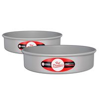 Fat Daddio's Anodized Aluminum Round Cake Pan, 6 Inches by 2 Inches, Set of 2