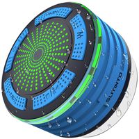 Shower Speaker, Slitinto IPX7 Waterproof Portable Wireless Bluetooth Speakers with Radio, Super Bass and HD Sound, Suction Cup and LED Mood Lights for Shower, Pool, Beach, Kitchen&Outdoor