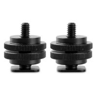 SMALLRIG 3/8" to 1/4" Inches Tripod Mount Screw to Flash Hot Shoe Mount Adapter Monitor Bracket for Camera and Monitor, Pack of 2-1631