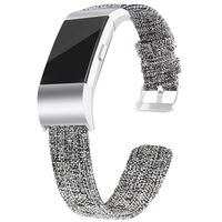 VEAQEE Compatible with Charge 2 Bands Soft Classic Breathable Replacement Woven Fabric Accessory Strap for Women Men Large Small