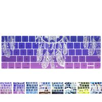 YMIX MacBook Keyboard Cover - Washable Silicone Keyboard Cover for MacBook Pro 13 (A1706) & Pro 15 (A1707) with Touch Bar - Dream Catcher Dark Purple