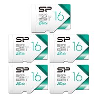 Silicon Power 16GB 5-Pack High Speed MicroSD Card with Adapter