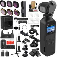 DJI OSMO Pocket 3 Axis Gimbal Camera and Expansion Kit Combo Bundle with ND & Rotating Polarizer Filter Set, Extension Rod/Selfie Stick, Tripod & Must Have Accessories