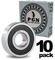 PGN - R14-2RS Sealed Ball Bearing - 7/8"x1-7/8"x1/2" - Lubricated - Chrome Steel (10 PCS)