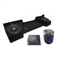 Compatible with 2007-2013 GMC Sierra Ext Cab Truck Kicker Comp C12 Dual 12" Sub Box Enclosure & CXA600.1 Amp (Renewed)