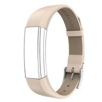 SWEES Genuine Leather Bands Compatible with Alta & Alta HR, Genuine Leather Band with Buckle Replacement Wristband Small & Large Women Men, Silver, Gold, Black, Brown, Pink, Grey