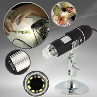 GVESS Portable 1000X Magnification 8-LED USB Digital Microscope Endoscope with Stand for Education Biological Inspection with OTG Cable for Android Phone