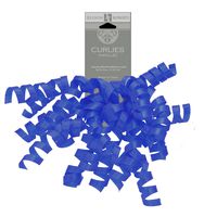 Jillson Roberts 6-Count Self-Adhesive Grosgrain Curly Bows Available in 15 Colors, Royal Blue