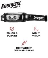 Energizer LED Headlamp Flashlight, High Lumens, For Camping Accessories, Emergency Light, Survival Kit, Best Head Lamp For Adults and Kids, Batteries Included