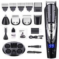 Beard Trimmer for Men, ALLFU Cordless Mustache Trimmer Waterproof Hair Trimmer Clippers Body groomer Trimmer 10 in 1 Electric Grooming Kit for Nose Ear Facial Hair Precision Trimmer USB Rechargeable