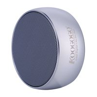 KOOGOGO BS01 Wireless Bluetooth Portable Speaker with HD Sound and Bass, Built-in Mic, Line-in, TF Card, Mini Pocket MP3 Speaker Compatible for iPhone, Samsung (Silver)