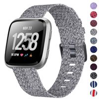 XIMU Bands Compatible with Fitbit Versa/Versa 2 / Versa Lite, Soft Woven Fabric Replacement Band Quick Release Canvas Strap Wristbands Accessories Women Men for Versa Smart Watch
