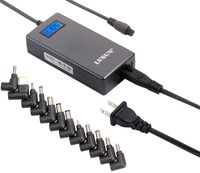 Slim Universal Laptop AC Adapter70W with Multi Connectors Supports HP/Compaq,IBM/Lenovo Thinkpad, Dell, Sony/Fujitsu,Acer,Delta,Gateway,Toshiba,Liteon,Samsung Notebooks Ultrabook and More- Color Black