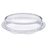 Cuchina Safe 2-in-1 Cover 'n Cook Vented Glass Microwave Plate Cover and Baking Dish; Easy to Grip for Baking and Serving