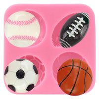 Funshowcase 4 Cavities Balls Cake Decorating Silicone Mold