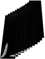 Qbc Craft Motorcycle Black Reflective Tape Kit 12 Sheets 3.5" x 12" of 3M Scotchlite (Reflects White) Enhanced Road Safety Adhesive Vinyl for Side Bag Bicycles Helmets DIY Decals Tets