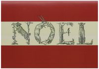 Nouvelles Images Holiday Boxed Note Card Set, Noel in Forest Animals Letters (XDB 448)