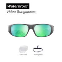 Waterproof Video Sunglasses,32GB Ultra 1080P Full HD Outdoor Sports Action Camera and 2 Sets Polarized UV400 Protection Safety Lenses,Unisex Sport Design