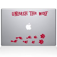 The Decal Guru Unleash The Werewolf MacBook Decal Vinyl Sticker - 12" MacBook - Red (1243-MAC-12M-DR)