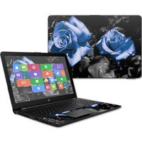Mightyskins Skin Compatible with Hp 15t Laptop 15.6" (2017) - Blue Roses | Protective, Durable, and Unique Vinyl Decal Wrap Cover | Easy to Apply, Remove, and Change Styles | Made in The USA