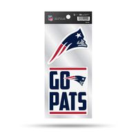 NFL New England Patriots Double Up Die Cut 2-Piece Sticker Sheet