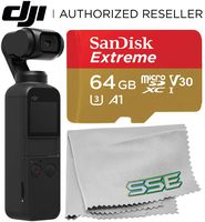 DJI Osmo Pocket Gimbal with SanDisk Extreme 64GB microSDXC Memory Card Bundle