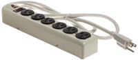 Morris Products 89060 6 Outlet Metal Strip Surge Protector, 6' Length
