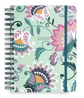 Vera Bradley Large 17 Month Planner Mint Flowers One Size