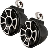 Wet Sounds Revolution Series 10 inch HLCD Wakeboard Tower Speakers - Black w/Swivel Clamp
