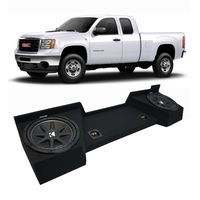 Compatible with 2007-2013 GMC Sierra Ext Cab Truck Kicker Comp C10 Dual 10" Sub Box Enclosure New - Final 2 Ohm
