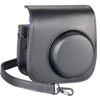 Blummy PU Leather Instax Mini 9 Camera Case for Fujifilm Instax Mini 8/ Mini 8+/ Mini 9 Instant Camera with Adjustable Strap and Pocket (Silver)