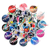 Ratgoo 62Pcs Trendy Waterproof Vinyl Cute Cartoon Stickers Decals Pack for NASA Astronaut Motorcycle Car Luggage Phone Guitar Water Bottle Flasks Bike Laptop Motocross Adults Girls Kids Teens Boys.