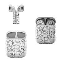 Skin Decals for Apple AirPods - Moody Cats - Sticker Wrap Fits 1st and 2nd Generation