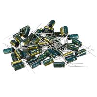 uxcell Aluminum Radial Electrolytic Capacitor Low ESR Green with 10uF 100V 105 Celsius Life 3000H 6.3 x 11 mm High Ripple Current,Low Impedance 50pcs