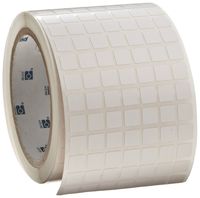 Brady THT-38-497-10 0.375" Width x 0.375" Height, B-497 Low-Profile Polyimide, Matte Finish White Thermal Transfer Printable Label (10000 per Roll)