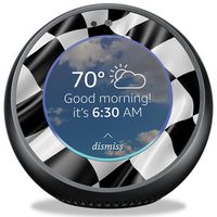 MightySkins Skin Compatible with Amazon Echo Spot - Race Flag | Protective, Durable, and Unique Vinyl Decal Wrap Cover | Easy to Apply, Remove, and Change Styles | Made in The USA
