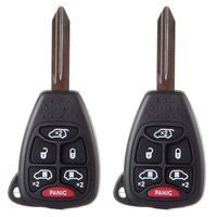 ECCPP Keyless Entry Remote Key Fob 2PCS Uncut 315MHz Replacement fit for 2004 2005 2006 2007 Chrysler Town & Country Dodge Grand Caravan Dodge Caravan M3N5WY72XX