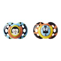 Tommee Tippee Closer to Nature Fun Style Orthodontic Toddler Soothie Pacifier, 18-36 Months, 2 Count (Colors May Vary)