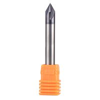 SpeTool Carbide Chamfer End Mill V Groove Router Bit 60 Degree, 4 Flutes, 1/4 inch Shank for CNC Carving and Chamfering