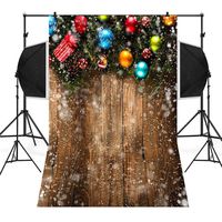 Highpot Christmas Photography Backdrops for Photographers Vinyl 3x5 ft Snowman Snowflakes Wood Wall Backdrops Photography Studio (I)
