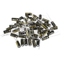 uxcell Aluminum Radial Electrolytic Capacitor with 47uF 16V 105 Celsius Life 2000H 5 x 11 mm Black 50pcs