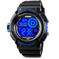 Aposon Men's Digital Sports Watch, Military Army Electronic Watches Running 50M 5 ATM Waterproof Sports LED Wristwatch Water Resistant with Stopwatch - Blue