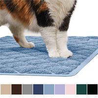 Gorilla Grip Original Premium Durable Cat Litter Mat, 35x23, XL Jumbo, No Phthalate, Water Resistant, Traps Litter from Box and Cats, Scatter Control, Soft on Kitty Paws, Easy Clean Mats, Light Blue