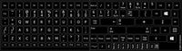 Replacement English US Keyboard Stickers ON Black Background