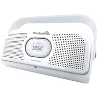 Portable IPX7 Waterproof Shower Speaker - Outdoor Wireless Bluetooth Compatible Battery Powered Mini Loud Sound Speaker System - AUX, DC 5V USB - Mp3 Android iPod iPhone Laptop - Pyle PBTW20WT (White)